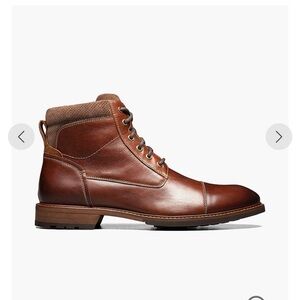 Florsheim Lodge Cap Toe Lace leather boots